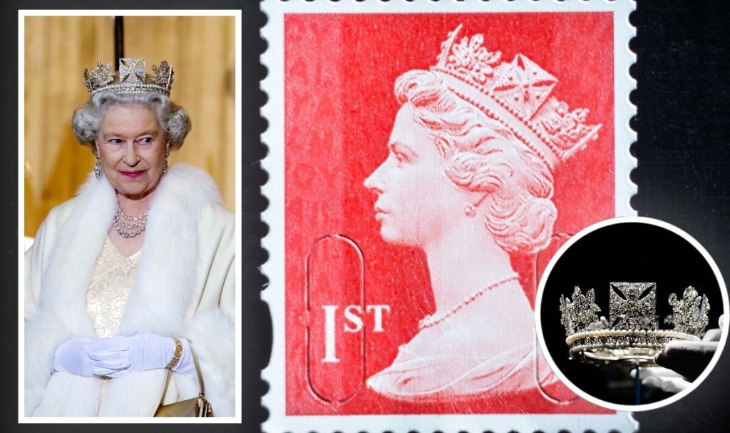 Picture of: Queen Elizabeth’s ‘famous diamond diadem’ on the postage stamp is